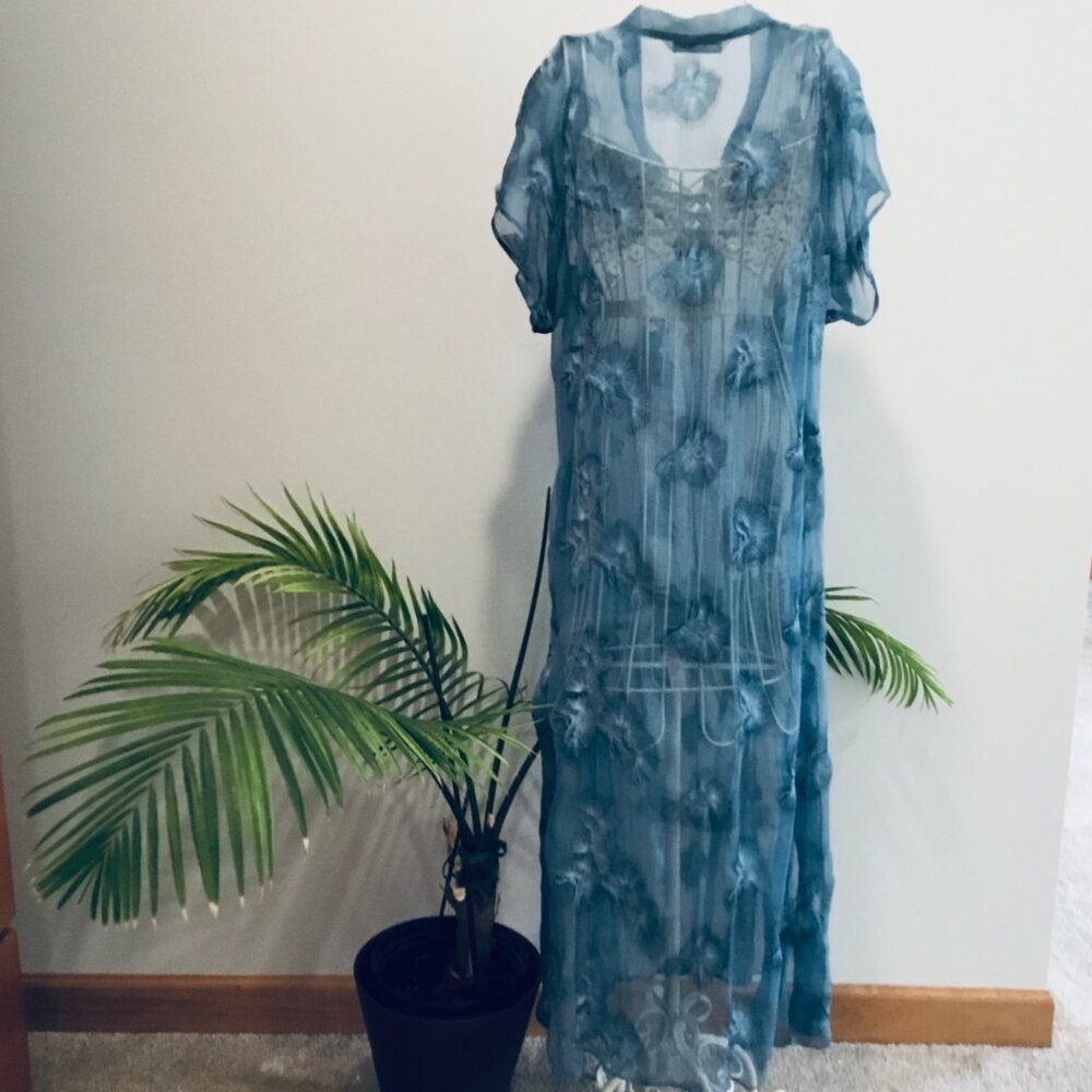 Zara Maxi Embroidered Coverup - One Size - Picture 2 of 4